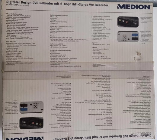 DVD Recorder VHS HDMI Medion MD81664 UNGEÖFFNET UNBENUTZT 1Jahr Garantie